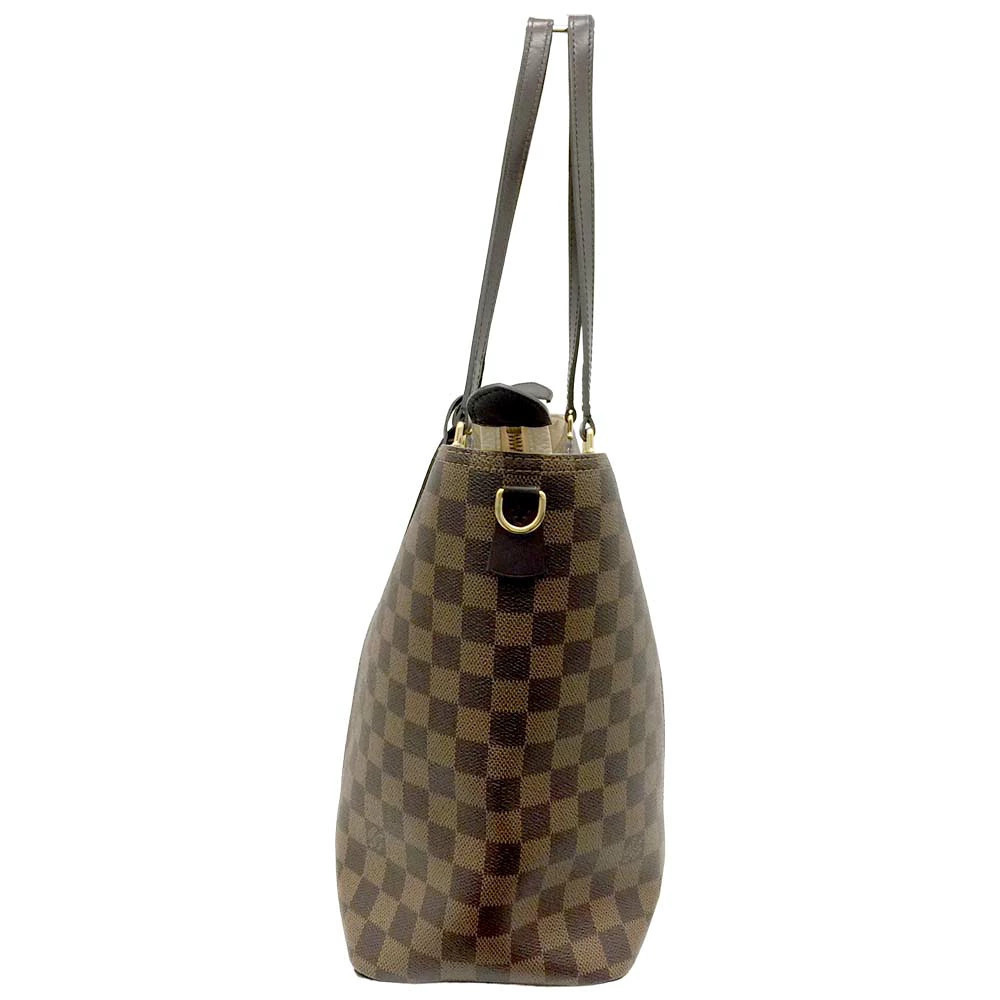 Louis Vuitton Bag Damier Shoulder Jersey Tote Brown Cream - Picture 5 of 10